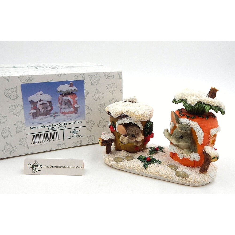 Charming Tails Merry Christmas From Our House To Yours Figurine 87-622 Figure